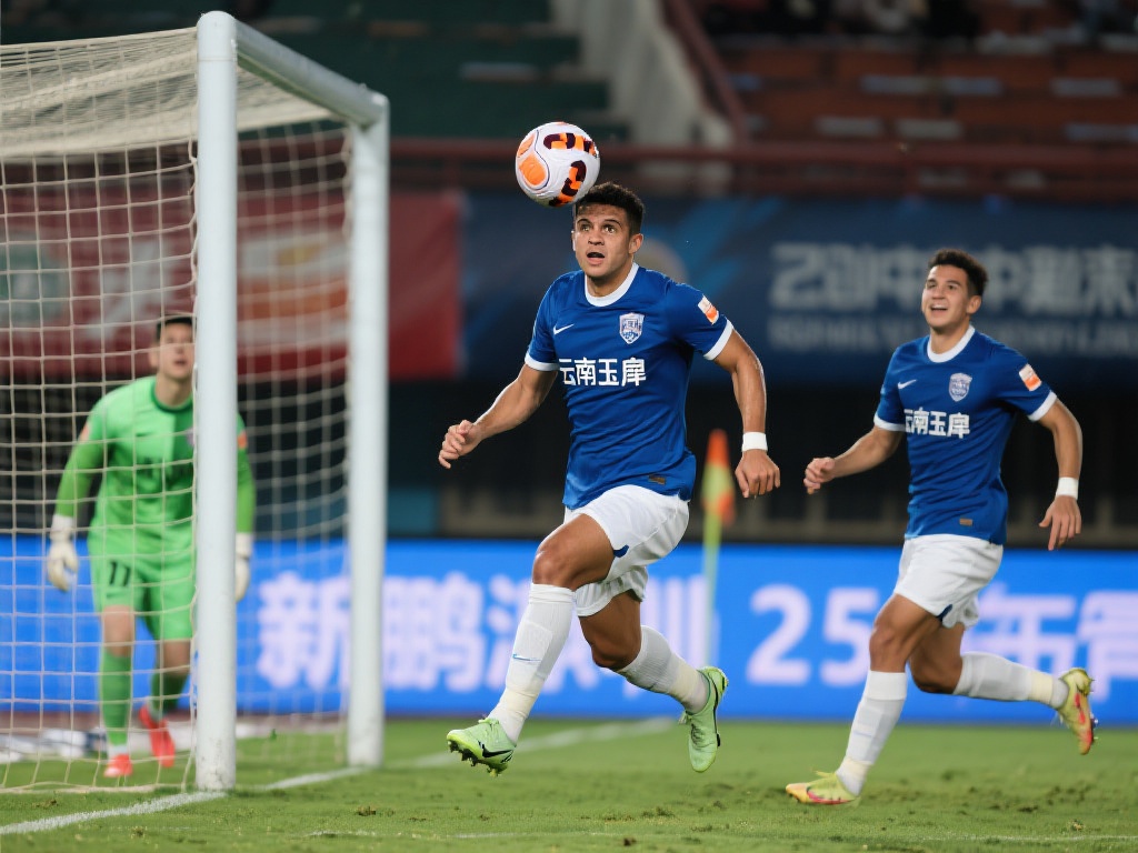 中超：奥斯卡梅开二度，拜合拉木染红，玉昆4-3险胜新鹏城